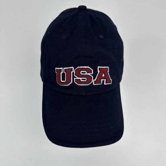 Patriotic Navy Blue USA Theme Baseball‎ Cotton Twill Adjustable Hat - Picture 1 of 9